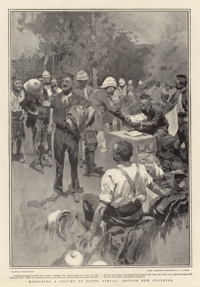 Riadattamento di una colonna in Sud Africa, distribuzione di nuovi abiti da Frank Craig